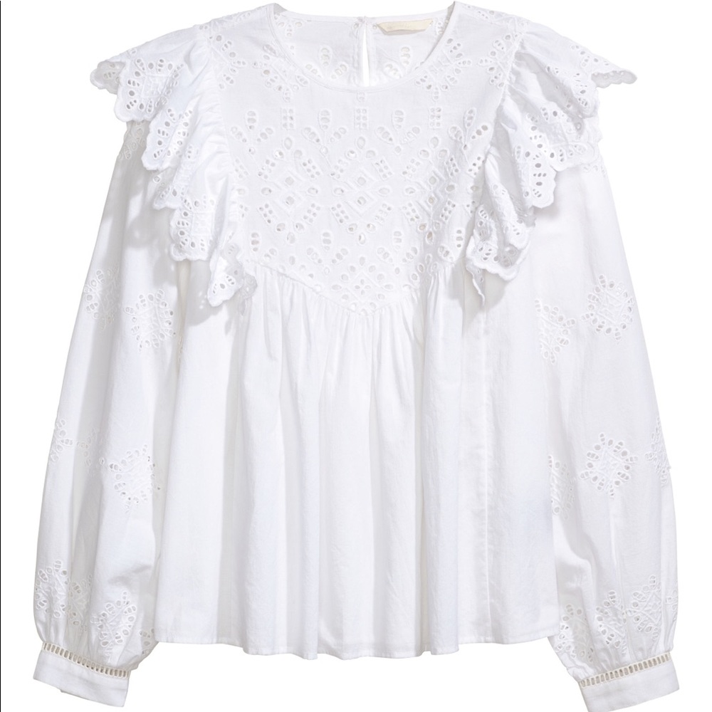 H&M Eyelet Embroidery top